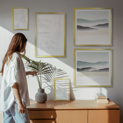 Moderne schilderijen set Abstracte achtergrond met witte stippen