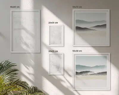 Moderne schilderijen set met abstracte achtergrond en witte stippen
