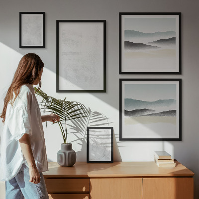Moderne schilderijen set Abstracte achtergrond met witte stippen