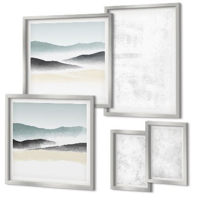 Moderne schilderijen set Abstracte achtergrond met witte stippen