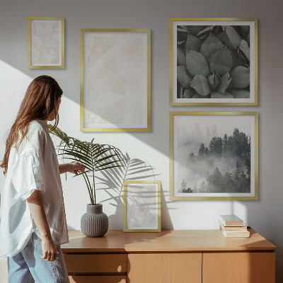 Gallery wall Steenachtige pastelkleurige structuren