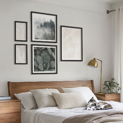 Gallery wall Steenachtige pastelkleurige structuren