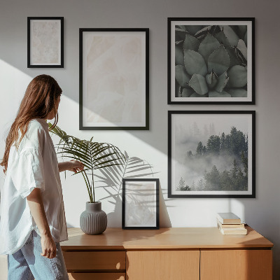Gallery wall Steenachtige pastelkleurige structuren
