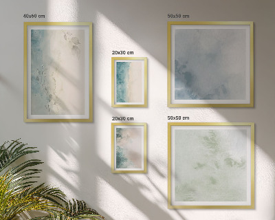 Moderne schilderijen set Gemorste waterverf op canvas, minimalistisch