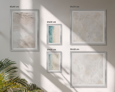 Wanddecoratie compositie Subtiele aquareltextuur