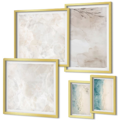 Wanddecoratie compositie Subtiele aquareltextuur