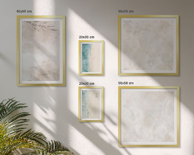 Wanddecoratie compositie Subtiele aquareltextuur
