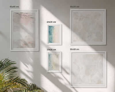 Wanddecoratie compositie Subtiele aquareltextuur