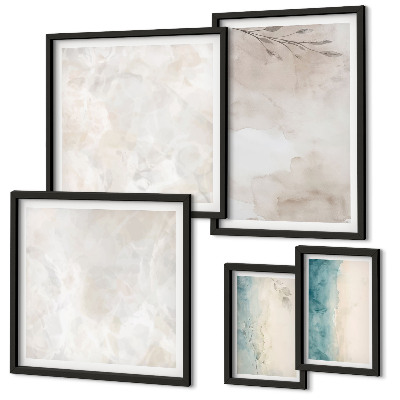 Wanddecoratie compositie Subtiele aquareltextuur
