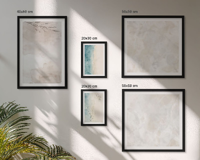 Wanddecoratie compositie Subtiele aquareltextuur