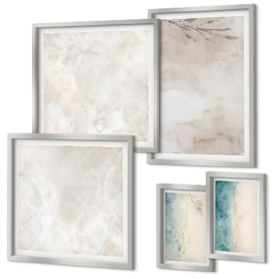 Wanddecoratie compositie Subtiele aquareltextuur