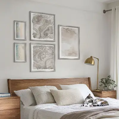 Moderne aquarelschilderijen set met fijne aquarelverf