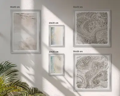 Moderne aquarelschilderijen set met fijne aquarelverf
