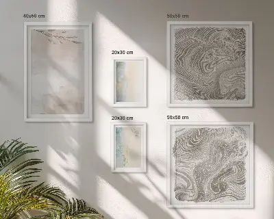 Moderne aquarelschilderijen set met fijne aquarelverf