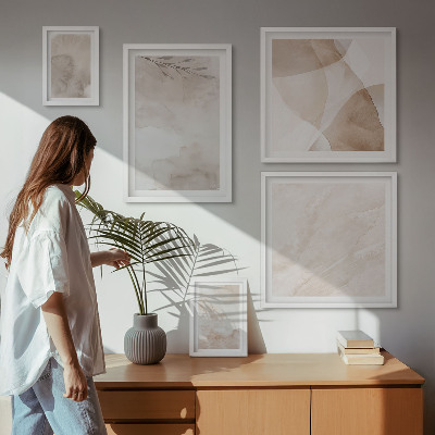 Gallery wall Aquarelverf met boho-texturen