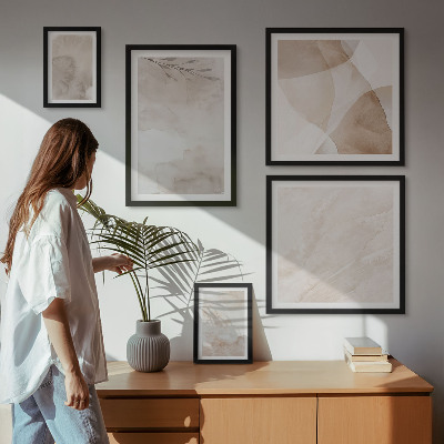 Gallery wall Aquarelverf met boho-texturen