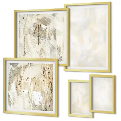 Wanddecoratie met compositie in heldere textuurverf