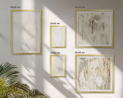 Wanddecoratie met compositie in heldere textuurverf