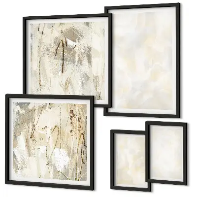 Wanddecoratie met compositie in heldere textuurverf