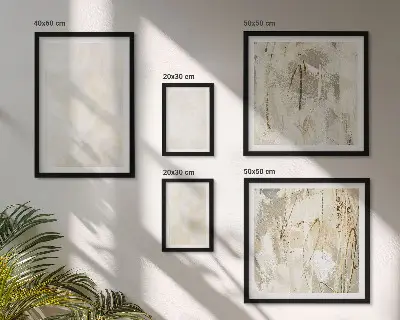 Wanddecoratie met compositie in heldere textuurverf