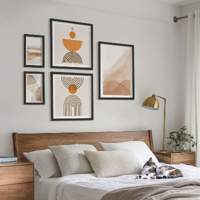 Moderne schilderijen set Structuren in verschillende tinten minimalisme