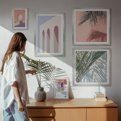 Gallery wall Illustraties van stadsarchitectuur