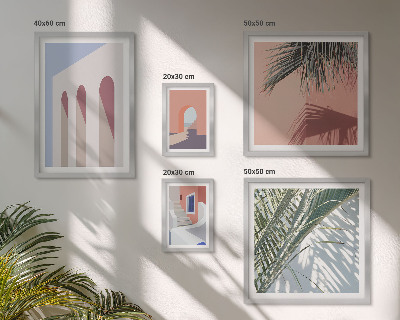 Gallery wall Illustraties van stadsarchitectuur