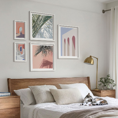 Gallery wall Illustraties van stadsarchitectuur