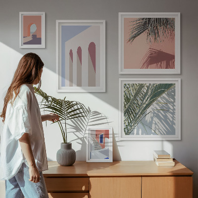 Gallery wall Illustraties van stadsarchitectuur