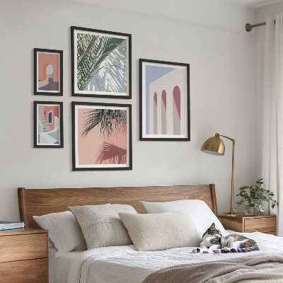 Gallery wall Illustraties van stadsarchitectuur
