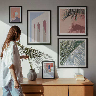 Gallery wall Illustraties van stadsarchitectuur