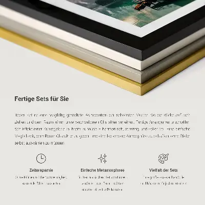 Wanddecoratie compositie met close-ups van de structuur in boho-stijl