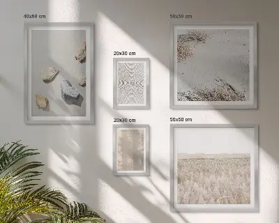 Set van moderne schilderijen met boho natuurlijke texturen