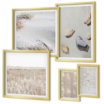 Moderne schilderijen set Boho natuurlijke texturen
