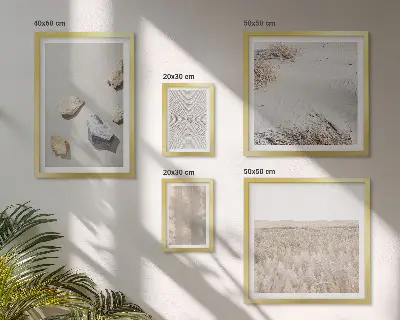 Set van moderne schilderijen met boho natuurlijke texturen
