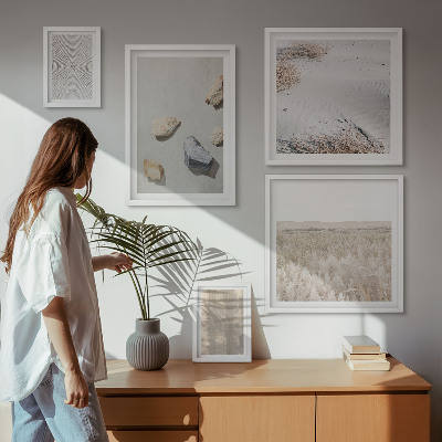 Moderne schilderijen set Boho natuurlijke texturen
