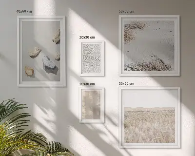 Set van moderne schilderijen met boho natuurlijke texturen