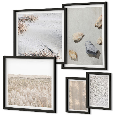 Moderne schilderijen set Boho natuurlijke texturen