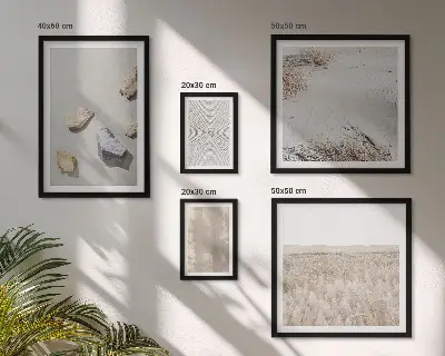 Set van moderne schilderijen met boho natuurlijke texturen