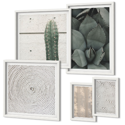 Gallery wall Zomerse texturen met een tropisch gevoel