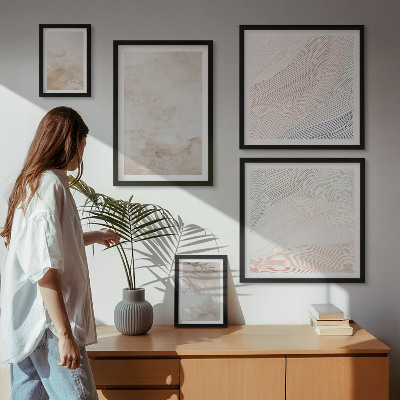 Gallery wall Aquarelbladeren en -vlekken