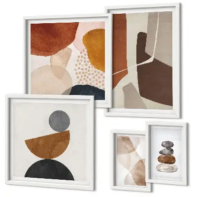Abstracte wandschildering decoratieve compositie