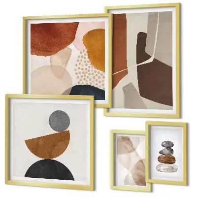 Abstracte wandschildering decoratieve compositie