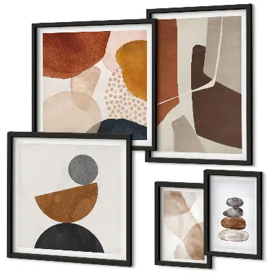 Abstracte wandschildering decoratieve compositie
