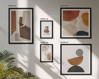 Abstracte wandschildering decoratieve compositie