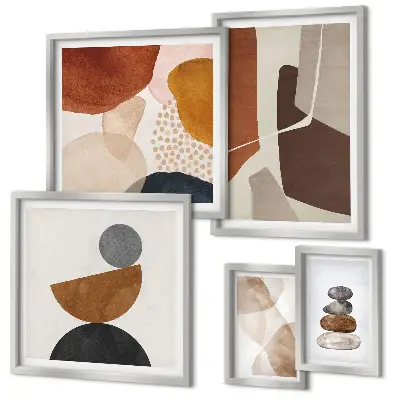 Abstracte wandschildering decoratieve compositie