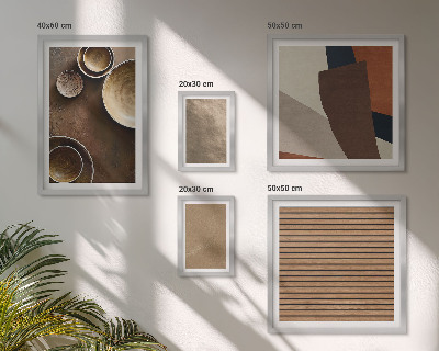 Wanddecoratie compositie Minimalistische stenen constructies