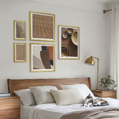 Wanddecoratie compositie Minimalistische stenen constructies