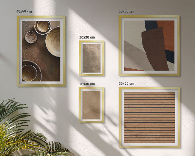 Wanddecoratie compositie Minimalistische stenen constructies