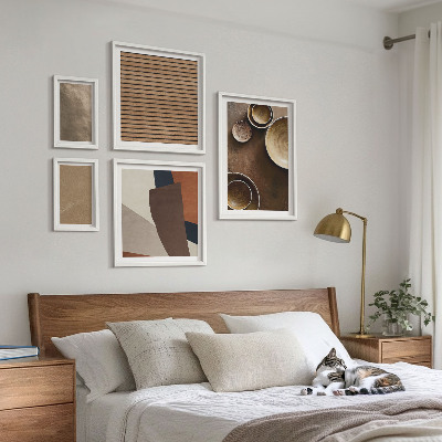 Wanddecoratie compositie Minimalistische stenen constructies